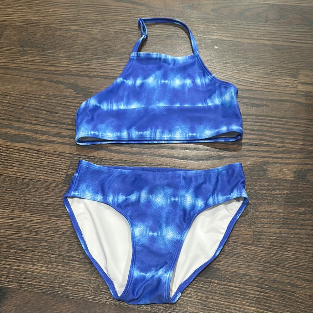 Melrose and Market Blue Kids Swim Set sz 8